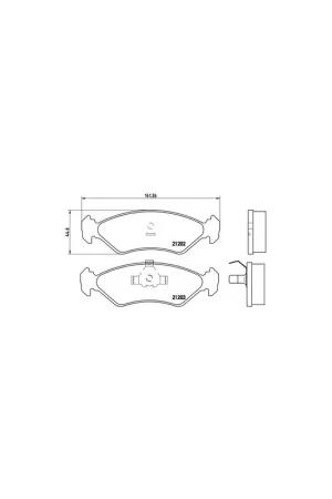 Alta Calidad PASTILLA DE FRENO P24028 BREMBO - FORD COURIER Furgón (J5_, J3_) - Eje delantero