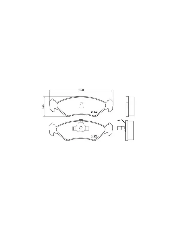 Alta Calidad PASTILLA DE FRENO P24028 BREMBO - FORD COURIER Furgón (J5_, J3_) - Eje delantero