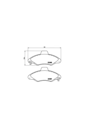 Profesional PASTILLA DE FRENO P24045 BREMBO - FORD ESCORT CLASSIC Turnier (ANL) - Eje delantero
