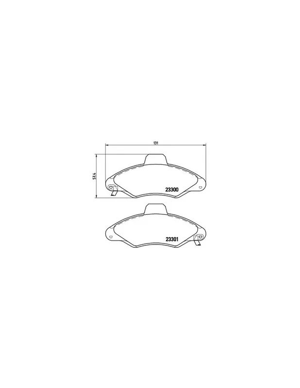 Profesional PASTILLA DE FRENO P24045 BREMBO - FORD ESCORT CLASSIC Turnier (ANL) - Eje delantero