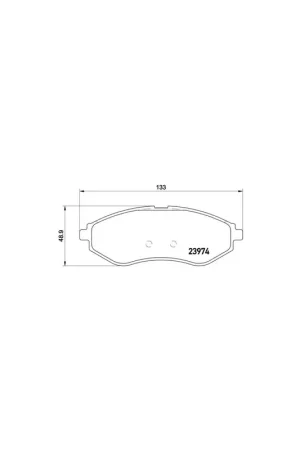 Artesanal PASTILLA DE FRENO P24048 BREMBO - DAEWOO KALOS Sedán (KLAS) - Eje delantero