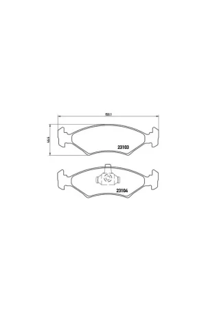 Tendencia PASTILLA DE FRENO P24043 BREMBO - KIA MENTOR Sedán (FA) - Eje delantero
