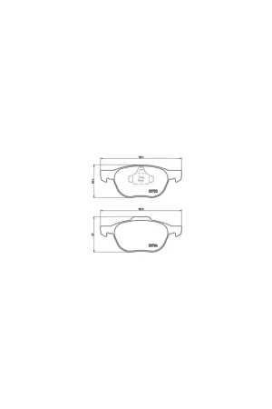 Bestseller PASTILLA DE FRENO P24061 BREMBO - MAZDA 3 (BK) - Eje delantero