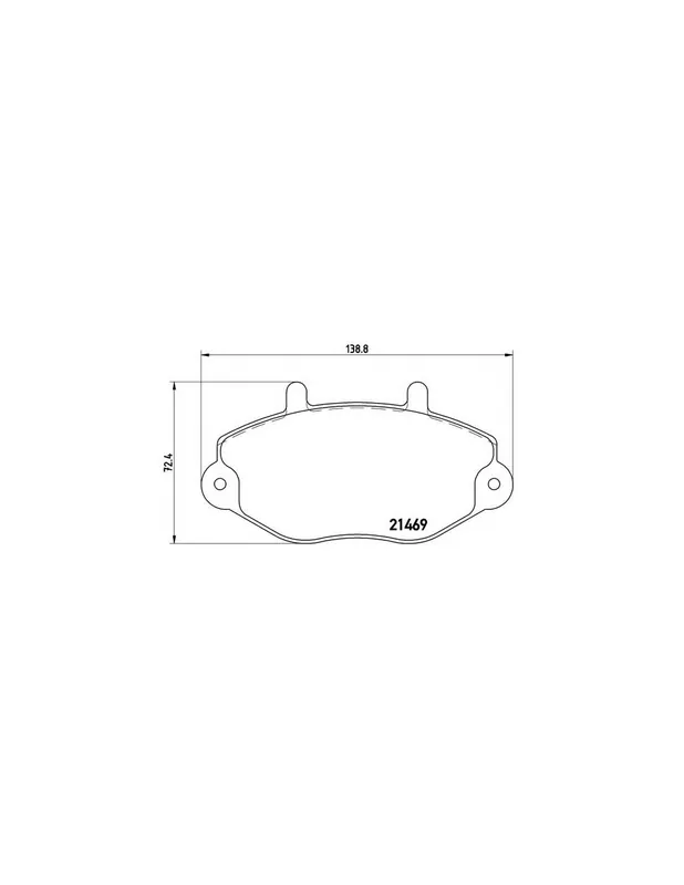 Precio Rebajado PASTILLA DE FRENO P24050 BREMBO - FORD TRANSIT TOURNEO - Eje delantero