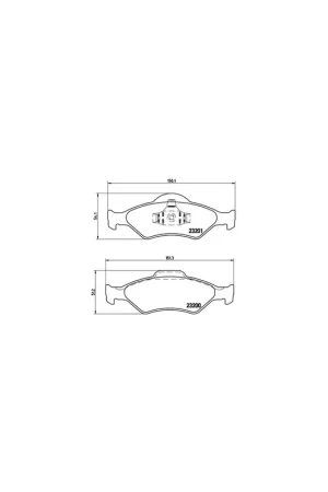 Promoción Exclusiva PASTILLA DE FRENO P24054 BREMBO - FORD COURIER Furgón (JV_) - Eje delantero