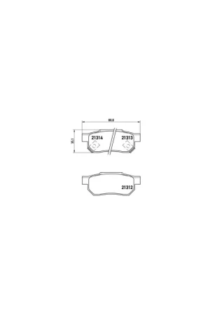 Bestseller PASTILLA DE FRENO P28017 BREMBO - HONDA Ballade VI Sedán (EJ, EK) - Eje trasero
