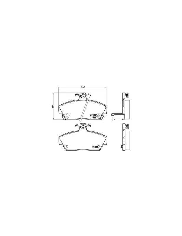 Venta Final PASTILLA DE FRENO P28019 BREMBO - ROVER 400 (XW) - Eje delantero