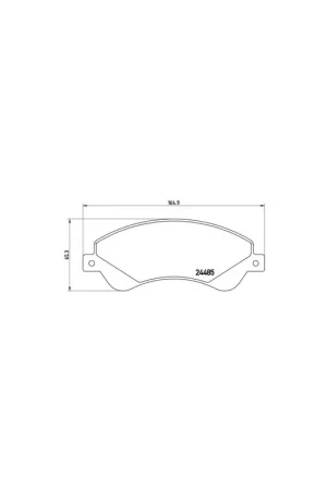 Tendencia PASTILLA DE FRENO P24065 BREMBO - FORD TRANSIT TOURNEO - Eje delantero