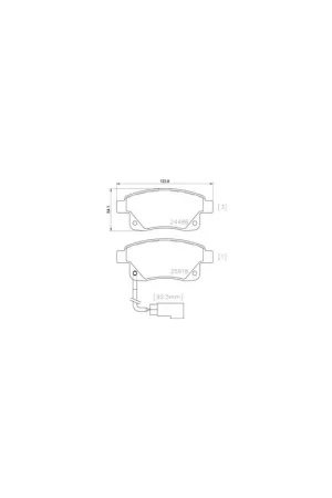 Precio De Fábrica PASTILLA DE FRENO P24066 BREMBO - FORD TRANSIT Caja/Chasis - Eje trasero