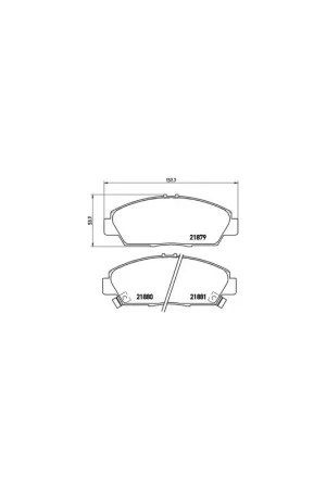 Económico PASTILLA DE FRENO P28021 BREMBO - HONDA ACCORD Mk V (CC, CD) - Eje delantero