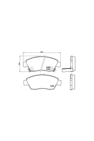 Compra Ahora PASTILLA DE FRENO P28023 BREMBO - HONDA CIVIC VII Sedán (ES) - Eje delantero