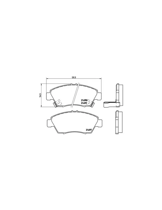 Económico PASTILLA DE FRENO P28024 BREMBO - HONDA FIT II (GD) - Eje delantero