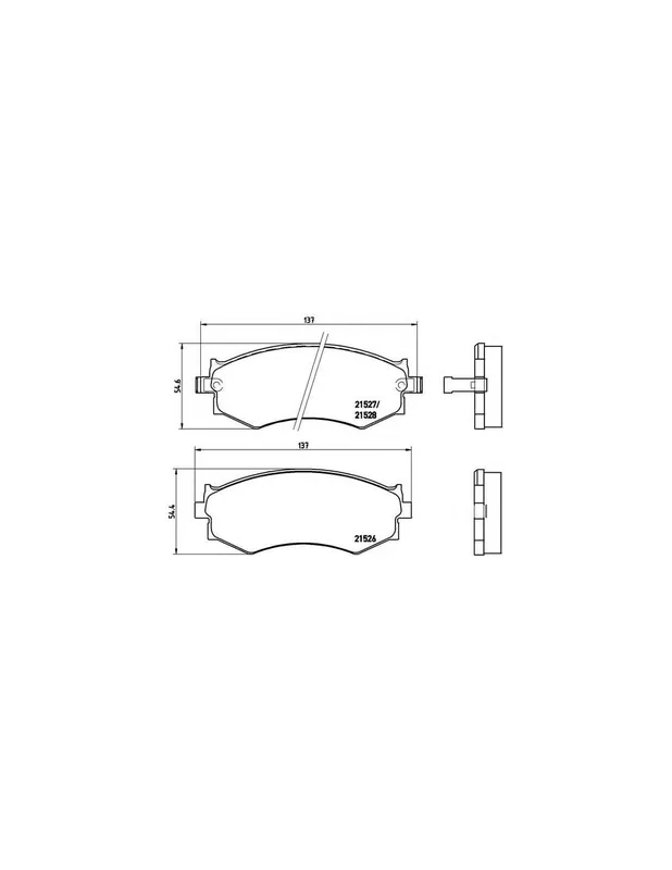 PASTILLA DE FRENO P30002 BREMBO - INFINITI G20 - Eje delantero Compra Hoy
