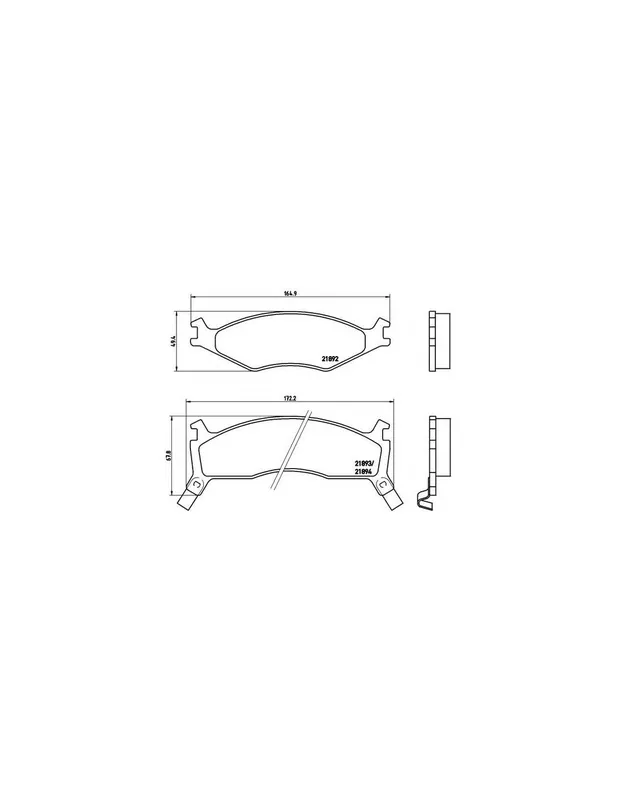 Precio De Oferta PASTILLA DE FRENO P30006 BREMBO - KIA SPORTAGE (K00) - Eje delantero