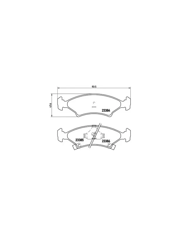 Precio Rebajado PASTILLA DE FRENO P30009 BREMBO - KIA MENTOR (FA) - Eje delantero