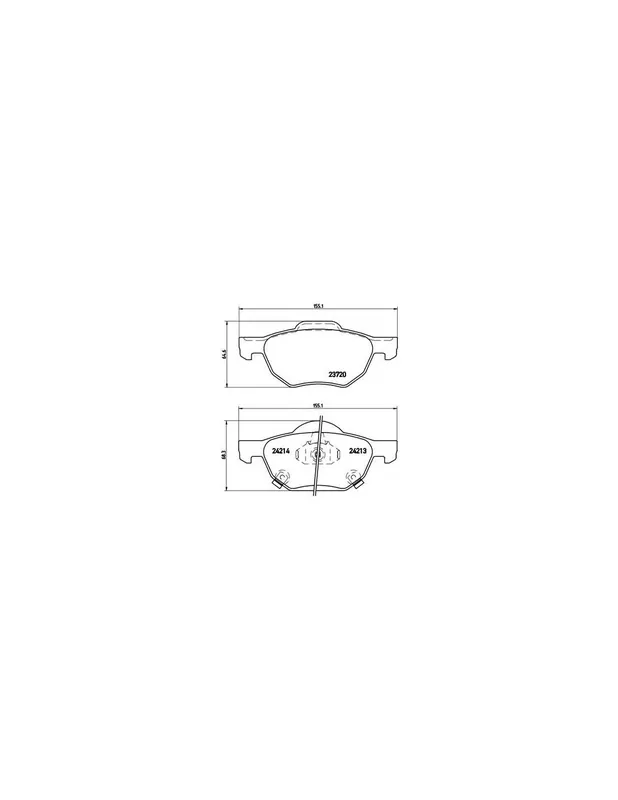 Última Oportunidad PASTILLA DE FRENO P28036 BREMBO - HONDA ACCORD VII Tourer (CM) - Eje delantero
