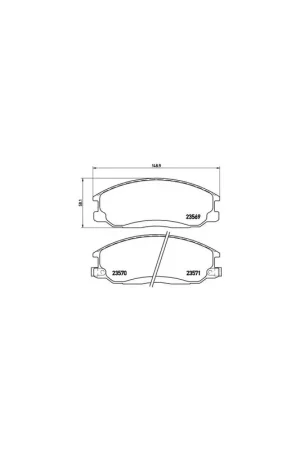 Descuento PASTILLA DE FRENO P30013 BREMBO - HYUNDAI H 200 Furgón - Eje delantero