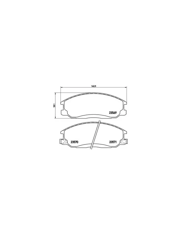 Artesanal PASTILLA DE FRENO P30013 BREMBO - SSANGYONG ACTYON SPORTS I (QJ) - Eje delantero