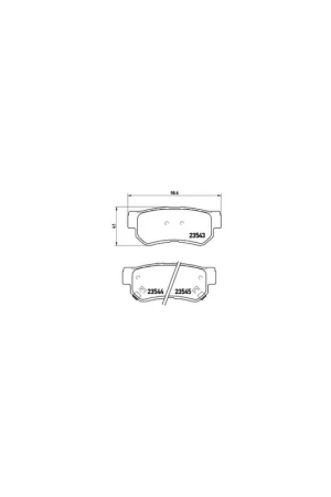 Bestseller PASTILLA DE FRENO P30014 BREMBO - KIA OPTIMA / MAGENTIS (GD) - Eje trasero
