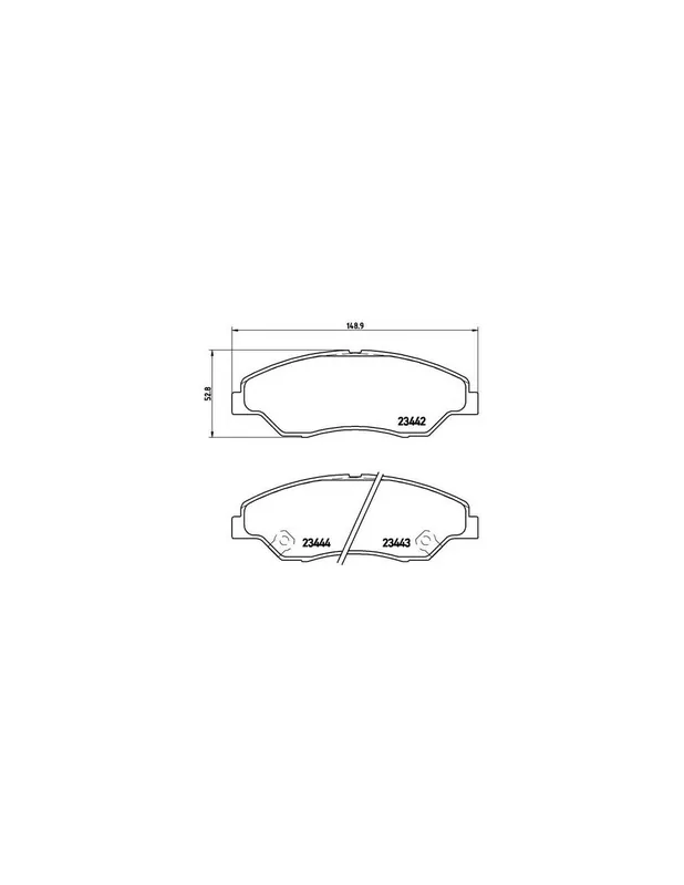 Oferta De Temporada PASTILLA DE FRENO P30015 BREMBO - KIA SPORTAGE (K00) - Eje delantero