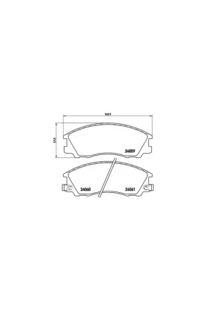 Auténtico PASTILLA DE FRENO P 30 017 BREMBO - HYUNDAI TERRACAN (HP) - Eje delantero
