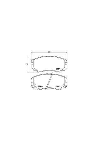 Bestseller PASTILLA DE FRENO P30018 BREMBO - HYUNDAI ix20 (JC) - Eje delantero