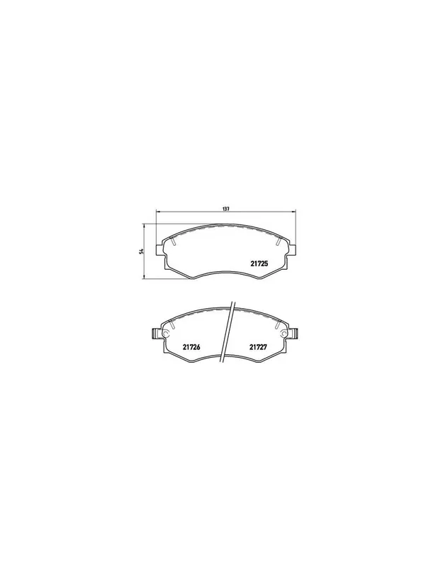 Novedad PASTILLA DE FRENO P 30 022 BREMBO - HYUNDAI SONATA Mk III (EF) - Eje delantero
