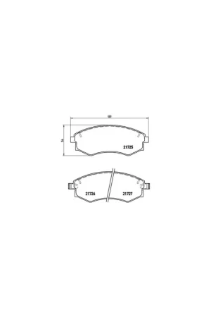 Directo De Fábrica PASTILLA DE FRENO P 30 022 BREMBO - HYUNDAI AVANTE II (J-2) - Eje delantero