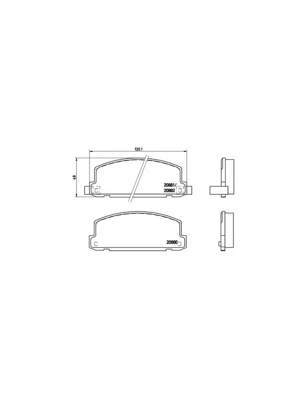 Nueva Colección PASTILLA DE FRENO P34002 BREMBO - ISUZU GEMINI (JT) - Eje delantero