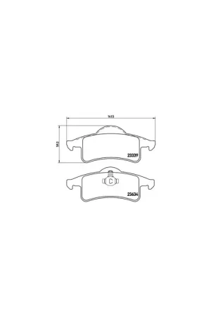 Entrega Rápida PASTILLA DE FRENO P37006 BREMBO - JEEP GRAND CHEROKEE Mk II (WJ, WG) - Eje trasero