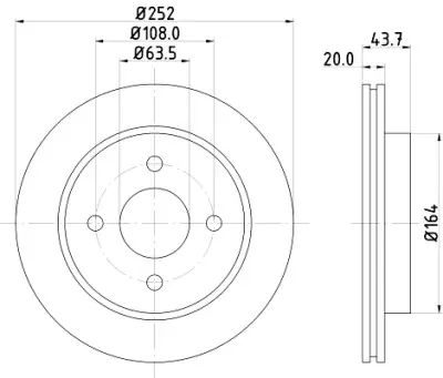 Disco de freno HELLA 8DD 355 103-391 Mayoreo