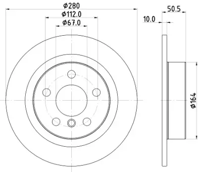 Gran Oferta Disco de freno HELLA 8DD 355 122-661 HELLA 8DD 355 122-661