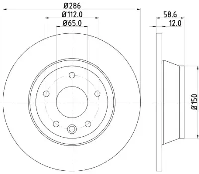 Disco de freno HELLA 8DD 355 113-841 HELLA 8DD 355 113-841 Garantía Incluida