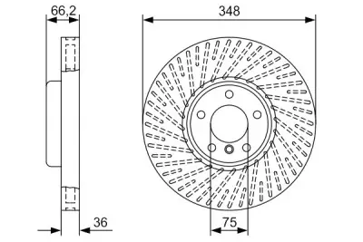 Máxima Calidad Juego de disco de freno BOSCH 0 986 479 W19