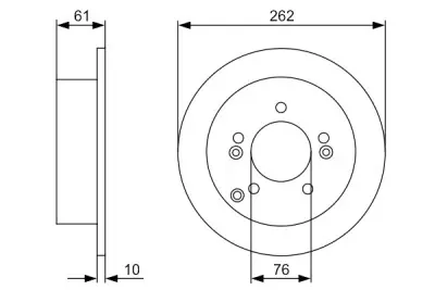 Moderno Juego de 2 discos de freno BOSCH 0 986 479 345 (Sustituye a 0 986 T15 093)