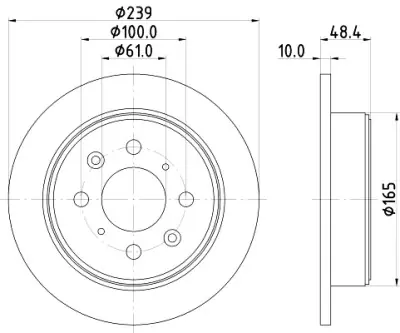 Disco de freno HELLA 8DD 355 103-111 Hecho A Mano