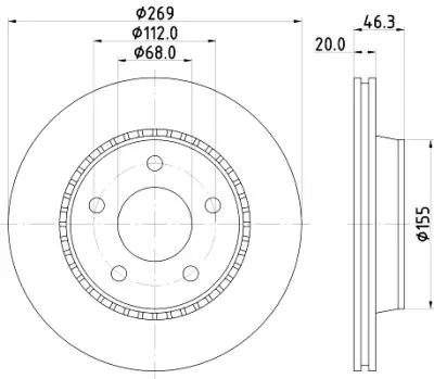 Promoción Disco de freno HELLA 8DD 355 101-351