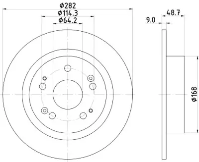 Disco de freno HELLA 8DD 355 116-521 HELLA 8DD 355 116-521 Premium