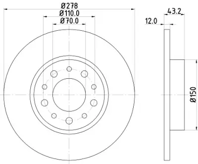 Disco de freno HELLA 8DD 355 112-541 Comprar En Línea