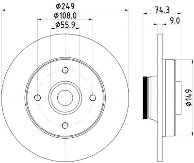 Compra Ahora Disco de freno HELLA 8DD 355 123-301 (Sustituye a 8DD 355 116-081)