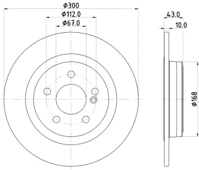 Oferta Disco de freno HELLA 8DD 355 122-871 (Sustituye a 8DD 355 122-881)