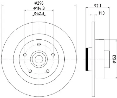 Disco de freno HELLA 8DD 355 123-371 (Sustituye a 8DD 355 119-301) Precio Rebajado