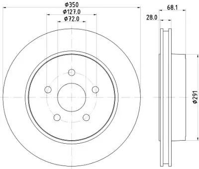 Disco de freno HELLA 8DD 355 120-911 Barato