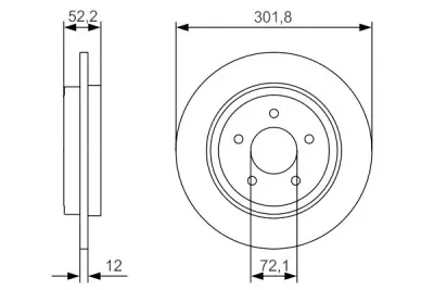 Juego de 2 discos de freno BOSCH 0 986 479 A53 (Sustituye a 0 986 T15 046) Últimas Unidades