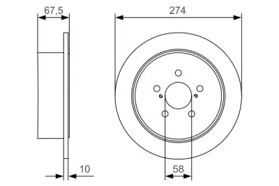 Juego de 2 discos de freno BOSCH 0 986 479 A82 (Sustituye a 0 986 479 T51) Stock Limitado