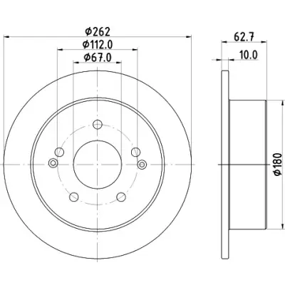 Disco de freno HELLA 8DD 355 133-341 Barato