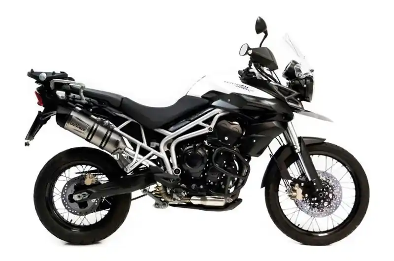 Auténtico Silenciador de escape Leovince LV One Evo Inox / Carbono Homologado | Triumph Tiger 800 / Tiger 800 XC ...