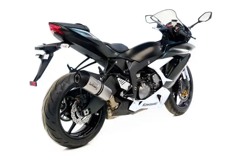 Silenciador de escape Leovince LV One Evo Inox / Carbono | Kawasaki ZX-6R 600 R / ZX-6R 636 E ... Mayoreo