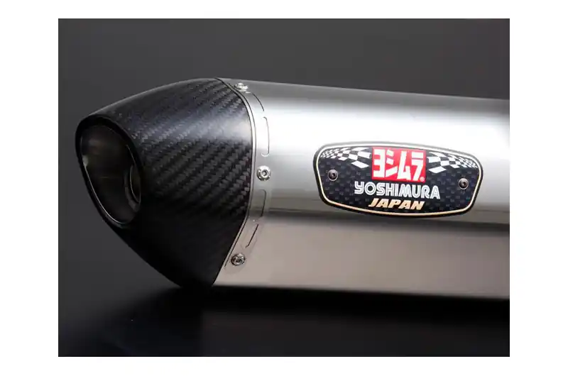 Silenciador de escape Yoshimura R77-J Inox / Carbono | Yamaha FZ8 2010-2015 Solo Por Tiempo Limitado