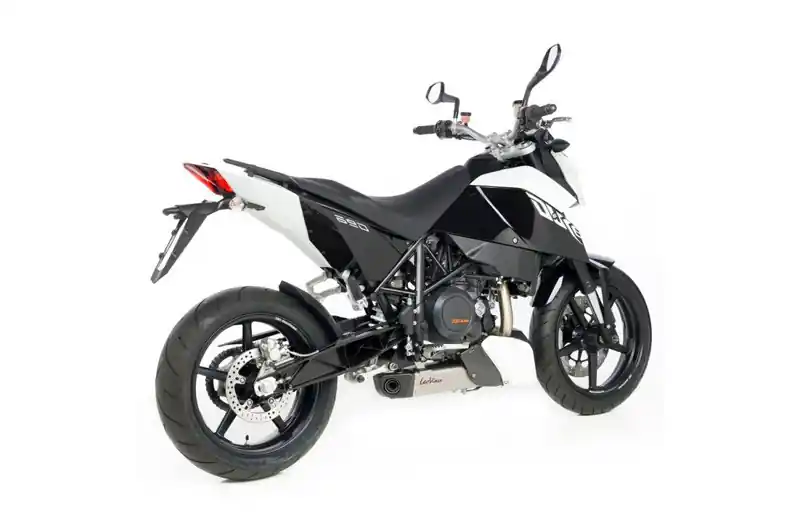 Últimas Unidades Silenciador de escape Leovince Underbody Inox / Carbono Homologado | KTM Duke 690 R 2010-2012 / Duke 690 2008-2011